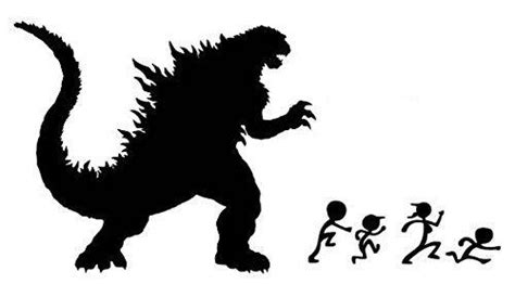 Godzilla Black and White Logo - LogoDix