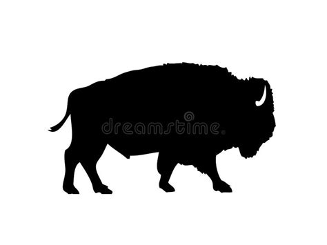 American Bison Vector Silhouette Stock Vector - Illustration of buffalo, brand: 8974454