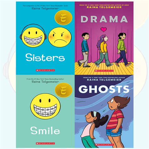 Raina Telgemeier Collection Sisters 4 Books Set Drama,Smile,Ghosts NEW Paperback | eBay