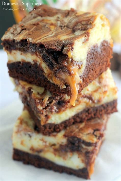 Milky Way Caramel Cheesecake Brownies - Domestic Superhero