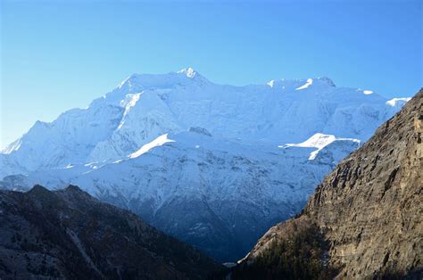 08 Annapurna II And Annapurna IV Early Morning From Waterfall Camp On ...