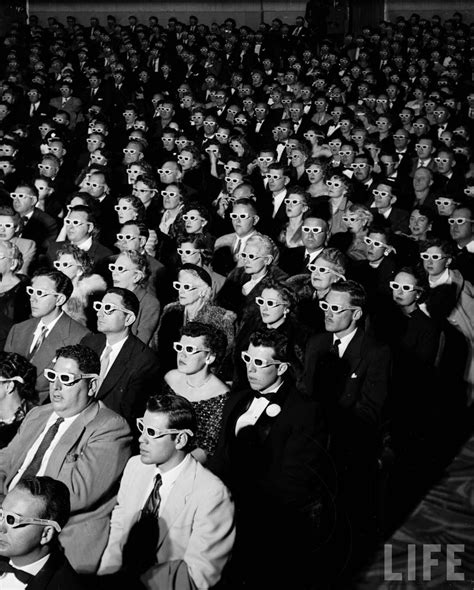 Vintage Photos Capture Audience Wearing Special Glasses to View the First Full-Color 3-D Feature ...