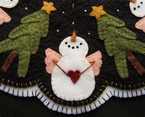 OH HOLY NIGHT Wool Applique Kit Wool Felt Applique Penny Rug - Etsy ...