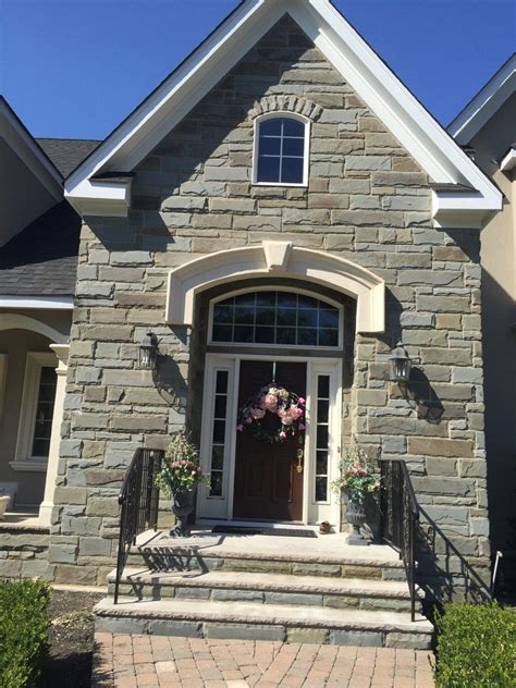 Eifs Siding for a Rustic Exterior with a Siding Stone Veneer ...