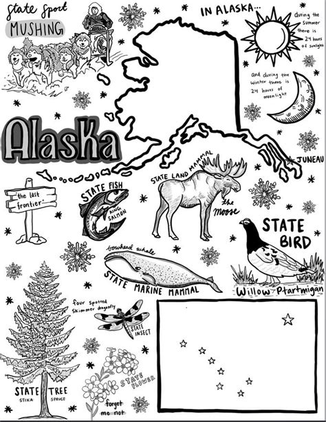 Alaska Coloring Page - Etsy