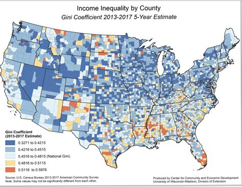 Geographical Patterns of Income Inequality in the U.S. at the State and County Levels - GeoCurrents