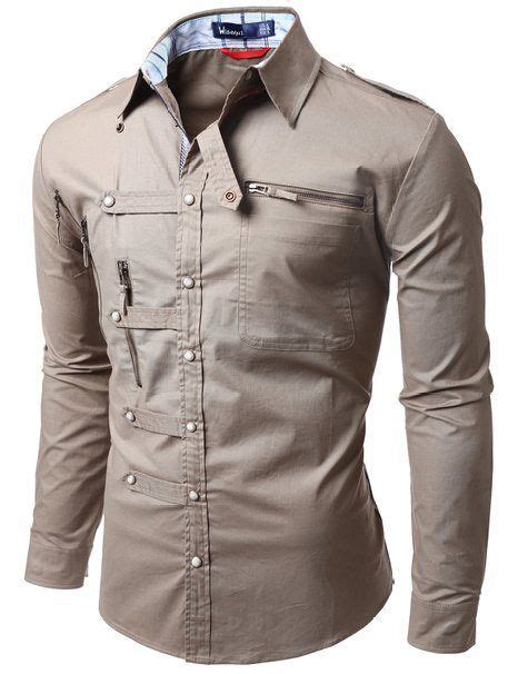 Doublju Mens shirts Zipper point Unique Dress Shirts, Stylish Shirts ...