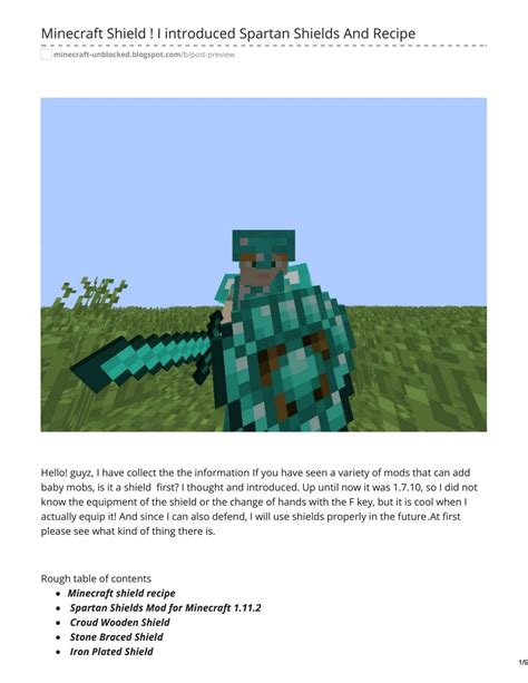 Minecraft Shield Recipes and introduction by Moeez Iqbal - Issuu