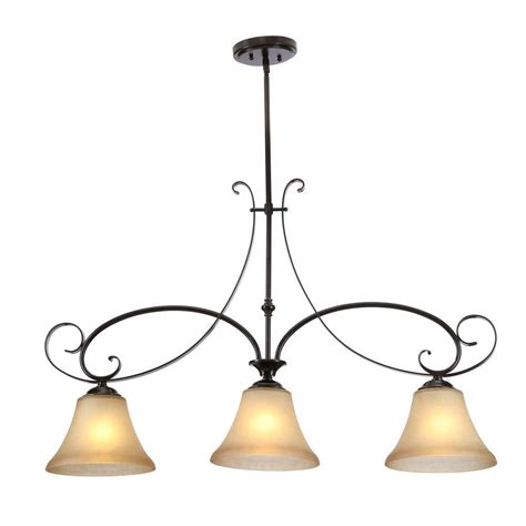 Hampton Bay Essex 3-Light Aged Black Island Pendant-14710 - The Home Depot | Island light ...