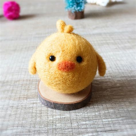 Handmade Needle felted felting kit project Woodland Animals chicken cu | Feltify