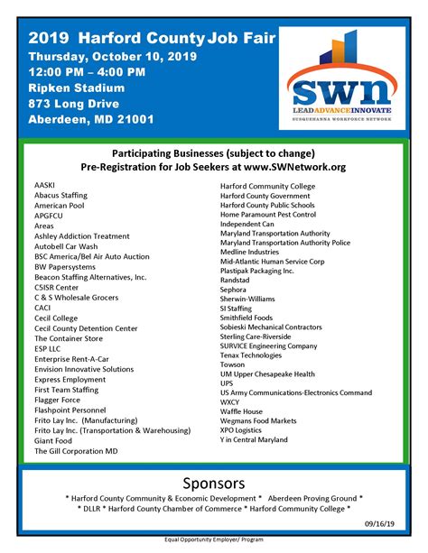 2019 Harford County Job Fair | Events | I95 Business