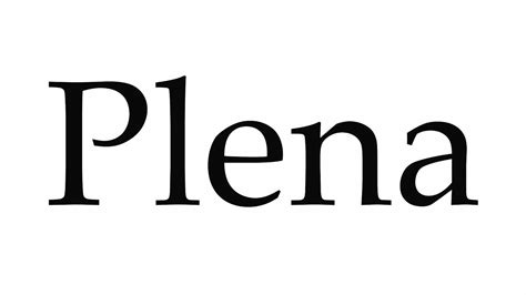 How to Pronounce Plena - YouTube