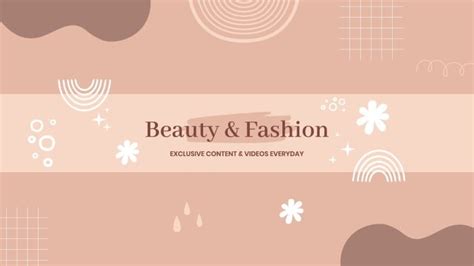 Edit online this Aesthetic Beauty & Fashion YouTube Banner layout for free