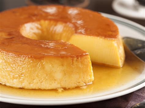 Pudim looks exactly like flan, but the Brazilian version has a softer ...