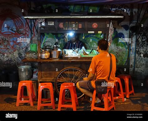 Yogyakarta Indonesia - street food restaurant Malioboro street Stock ...