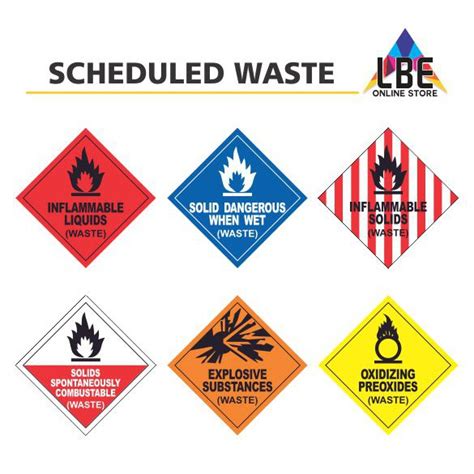 Safety Label - Scheduled Waste Sticker (100x100mm) | Shopee Malaysia