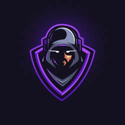 Gamer with a stick mascot logo icon Royalty Free Vector