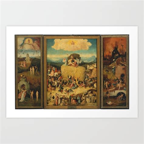 The Haywain Triptych, Hieronymous Bosch Art Print by SYD MISC | Society6