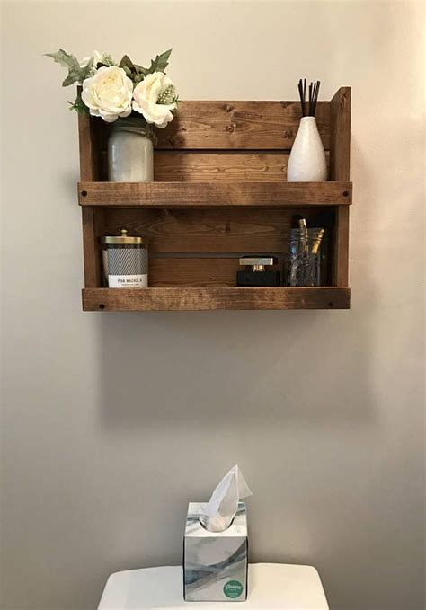 Bathroom Rustic Shelf Bathroom Storage Wall Mounted Shelves | Etsy | Rustic bathroom shelves ...