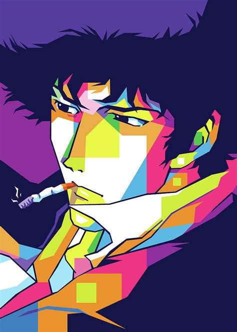 Cowboy Bebop Spike Spiegel Retro Art Anime By Anime Art | lupon.gov.ph