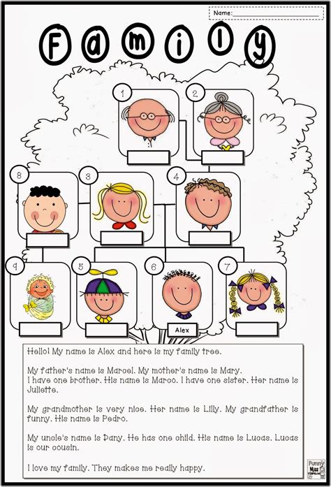 Family Tree Worksheet Printable | Peggy Worksheets