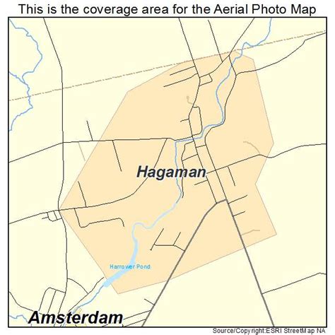 Aerial Photography Map of Hagaman, NY New York