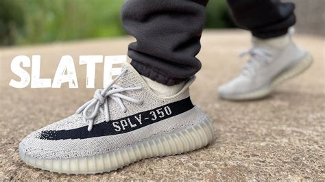 MORE Problems! Yeezy 350 SLATE Review & On Foot - YouTube