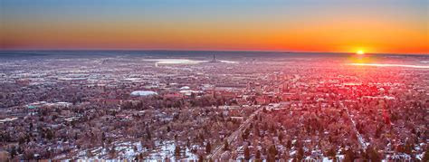 Morning Sunrise Over Boulder Colorado University Panorama Photograph by ...