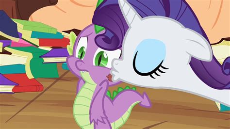 Rarity Kisses Spike On The Cheek - My Little Pony Friendship Is Magic - YouTube