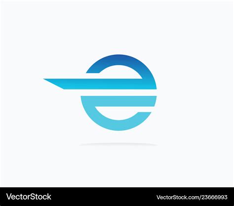 Letter e logo design abstract Royalty Free Vector Image