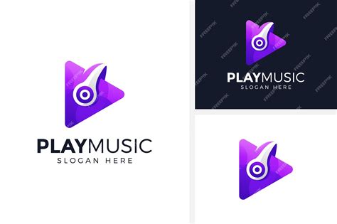 Premium Vector | Play music logo design vector illustration