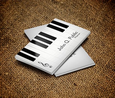 Piano Musician Business Card by es32 on DeviantArt