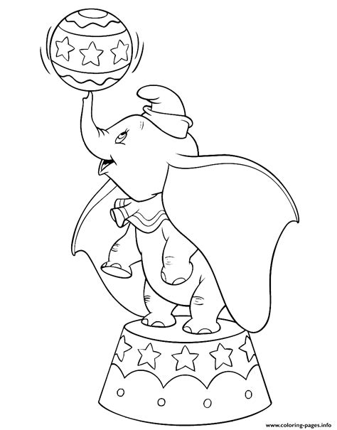 Dumbo In The Circus Coloring page Printable