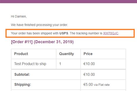 Add Tracking Info to WooCommerce order | Damien Carbery - Website ...