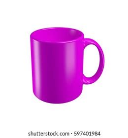 Steel Purple Mug Mockup Realistic 3d Stock Vector (Royalty Free ...