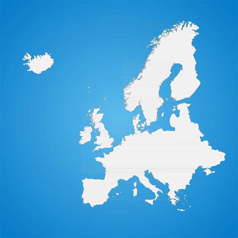 Outline Maps Of The Countries In European Continent Vector | Images and ...