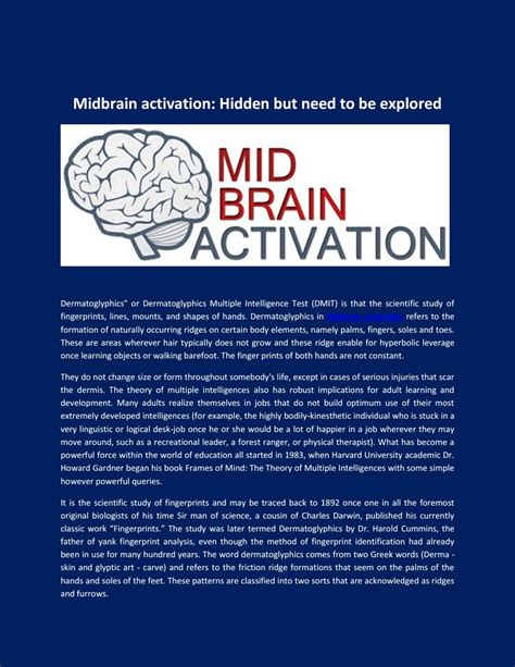 Midbrain activation by midbrainart - Issuu