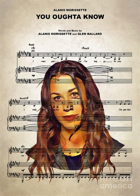 Alanis Morissette - You Oughta Know Digital Art by Bo Kev - Pixels