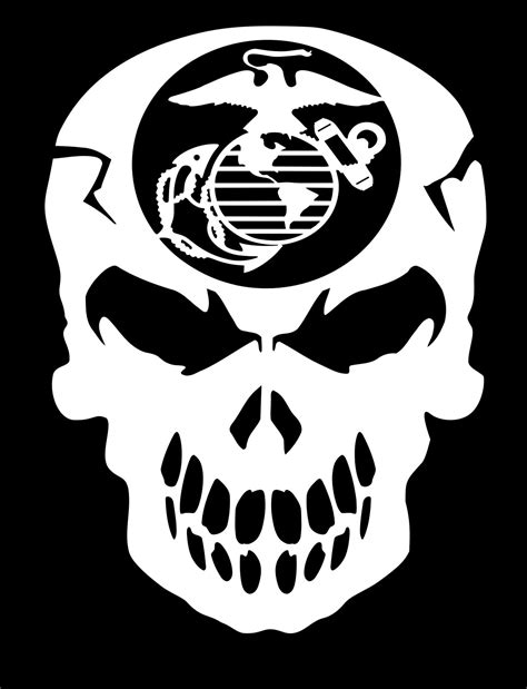 Marine Eagle Globe Anchor Scourge Skull Decal - UR Impressions LLC.