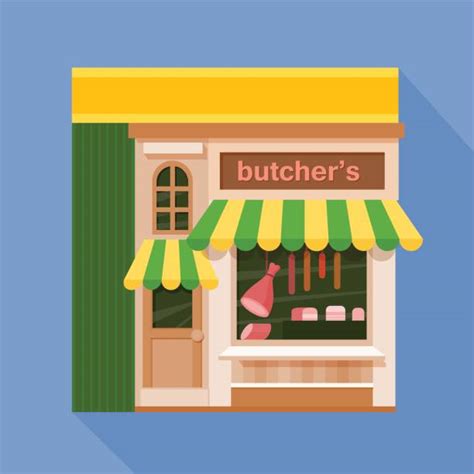 Butcher Shop Wall stock vectors - iStock