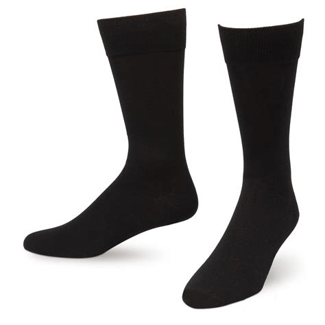 Black Solid Color Men's Dress Socks King Size – Sock Market