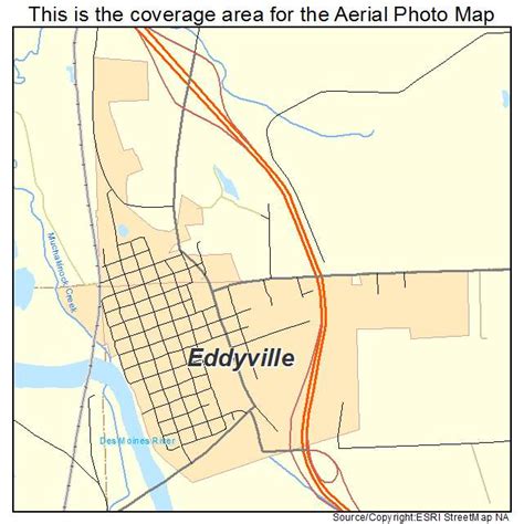 Aerial Photography Map of Eddyville, IA Iowa