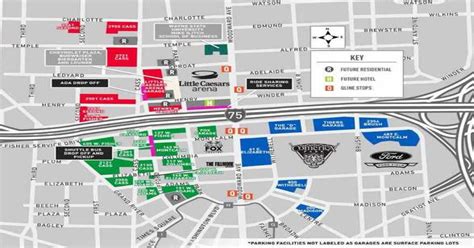 Little Caesars Arena Parking Map - Maping Resources