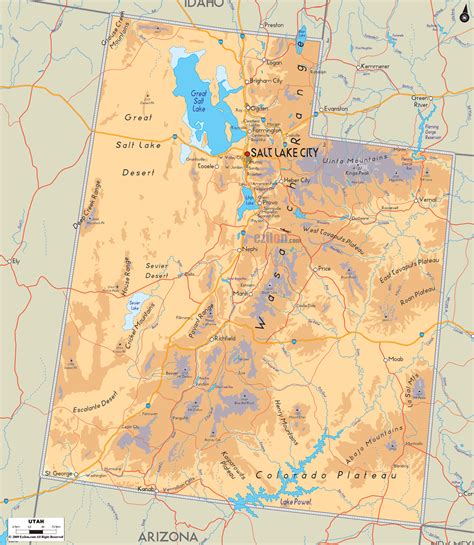 Detailed Map of Utah images