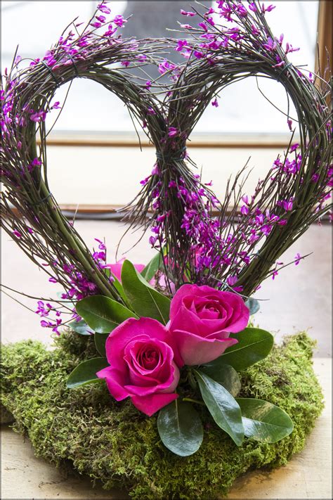 heart shaped flower arrangements valentine's day - Mirta Buckingham