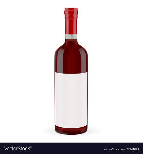 Red wine bottle Royalty Free Vector Image - VectorStock