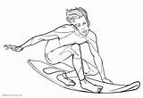 Surfing Coloring Pages Printable sketch template
