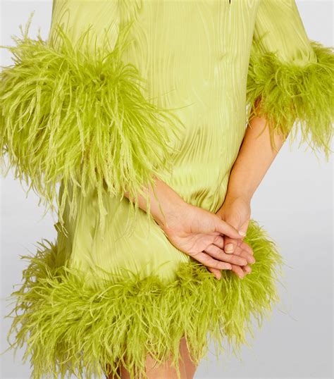 Ostrich Feather Gina Mini Dress