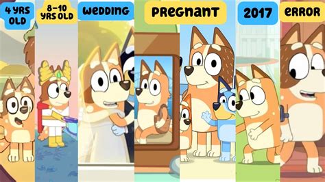 The Evolution of Chilli Heeler (from Bluey 2017 pilot, pregnant art ...