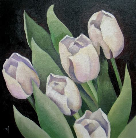 Nel's Everyday Painting: Pink Tulips - SOLD